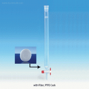 SciLab® DURAN glass Chromatography Column, with 24/40 & PTFE Cock Φ2.5mm with Joint PTFE Stopcock Bore Φ2.5mm, Effective-id.Φ10~45/ h200~700mm, 크로마토 칼럼