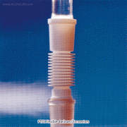 Cowie® PTFE Flexible-Bellows / Connectors, bending up to 120° with 14/-~ 45-Joint-Cone & Socket, -200℃~+280℃, 휘어지는 PTFE Joint 연결관