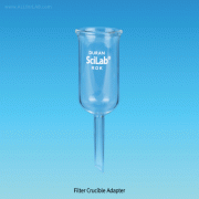SciLab® Filter Crucible Adapter, Funnel id Φ30 ~ id Φ47mm Ideal for Disc Φ20~Φ40mm Crucibles, DURANα3.3 Glass, 필터 크루시블 어댑터