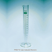 Pyrex® B-class Graduated Receivers, 100/1㎖ Ideal for Collection of Distillate in oil & Tar Tests, Borosilicate Glass 3.3, 수기실린더