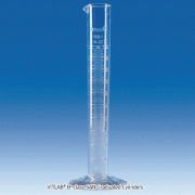 VITLAB® B-class SAN Graduated Cylinders, for Glassy-clear, 10~2000㎖ with Hexagonal Base and Raised Scale, -40~+70℃, SAN투명 메스실린더, B급