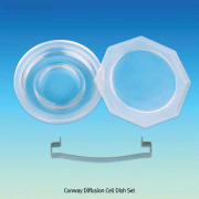 Conway Diffusion Cell Dish Set, with Ring Chamber, Lid, and Chip, od Φ83mm with 2 Chambers of 60×h10 and Center Φ35×h7mm, 콘웨이 디퓨전 디쉬 세트