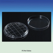Wisd PS Petri Dishes, with Alphanumeric Marked Grid, Φ65×h15mm Made of Polystyrene(PS), Sterile, PS 눈금 페트리디쉬