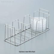 SciLab® Stainless-steel Wire Rack, for Petri Dish Φ90mm for 4 Dishes×3 places (Total 12 Dishes), Stainless-steel 304, 스텐 디쉬 랙
