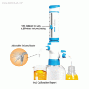 Microlit® 0.25~100㎖ UltimusTM Innovative Bottle Top Dispensers, with Self Re-filling System / Patented Dual Valve without Reagent-Loss, Fully Autoclavable, CE/ISO/DAkkS/IAF Certified, 울티머스TM 이노베이션 디스펜서, 편리형