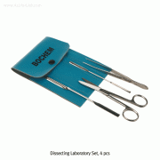 Bochem® Dissecting Laboratory Set, with 4-Instruments in Case Ideal for the First Works in the Laboratory, Non-Magnetic Stainless-steel 18/10, Rustless, 기본 실험 세트