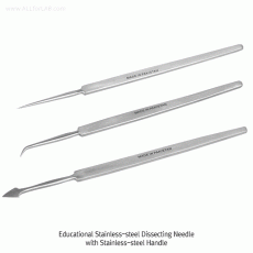 Stainless-steel Dissecting Needle, with Handle, L140mm with Straight / Bent / Lancet-model, Rustless, Non-magnetic, 해부용 니들
