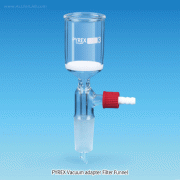 SciLab® PYREX Vacuum adapter Filter Funnel, Buchner with Poro. P2~P4, 30~1000㎖ Ideal for Standard Flasks, Borosilicate Glass 3.3, 24/40 Cone, 진공어댑터부 필터 펀넬