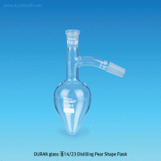 SciLab® DURAN glass 14/23 Distilling Pear Shape Flask, 25~100㎖ Made of Original DURAN® Borosilicate Glass 3.3, 피어타입 증류 플라스크