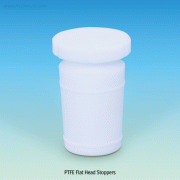 PTFE Flat Head Stoppers, Excellent for Chemical & Corrosion Resistance with ASTM/DIN Joint, Autoclavable, -200℃~+260℃, PTFE 스토퍼