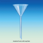 Popular Boro-glass Funnels, with 60°angle, Φ40~Φ300mm Made of Borosilicate-glass 3.3, Used with Filter Papers, 기본형 글라스 펀넬