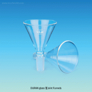 Joint Funnels, Φ45~Φ120mm, with ASTM or DIN Joint-14/23, 24/40, 29/32 with 60° Angle, α3.3 Borosilicate Glass, 부 글라스 펀넬