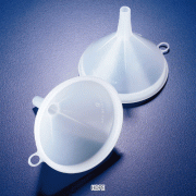 Azlon® HDPE Industrial Funnels, Transparent, Top ID. Φ80~Φ380mm with Handle/Hanging Loop, Non-Autoclavable, -50℃ +105/120℃, 산업용 플라스틱 PE 깔때기
