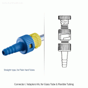 DURAN® Connector / Adapters KA, for Glass Tube & Flexible Tubing for Plain Hard Tubes & GL-Screwthread Tubes, KECK® Glass 튜빙과 Flexible 튜브 연결 어댑터
