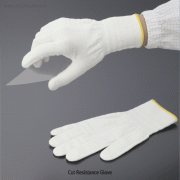 Cut Resistance Gloves, PU(Polyurethane) Palm Coated or not, White, Length 215~235mm Ideal for Handling Sharp, Cut Resistance Level 5, According to EN388 Standard, 절단방지 장갑