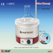 SciLab® Aluminium-case Flask Heating Mantles, (1) Basic & (2) Stirring-type, 450℃, 50~20,000㎖ with Built-in Temp Controller, with/without Mag-stir Speed Control, with Certi. & Traceability 라운드플라스크용 히팅맨틀, 온도 조절기 내장“, 기본형” 및“ 자석교반형”, Ni-Cr열선 내장