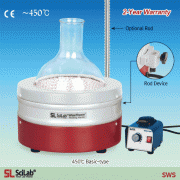 SciLab® Remotecontrolled Flask Heating Mantles, (1) 450℃ Basic & (2) 650℃ High Temp-type, 50㎖~100Lit for Spherical Flask, with Nickel Chrome Heating Element, K-type Thermo-Sensor Integrated, with Certi. & Traceability, Option-Controller 라운드플라스크용 히팅맨틀, K-t