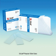 SciLab® Popular Slide Glass, 76×26mm, Plain- & Frosted- type With 90° Ground/Cut-edge, Ready for Use, 기본형 슬라이드 글라스