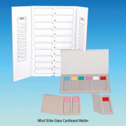 Wisd Slide Glass Cardboard Mailer, with Cover, 1-/2-/6-/20-place Ideal for Holding Microscope Slides, Various Size, with Writing Area, 사각 카드보드 슬라이드 메일러