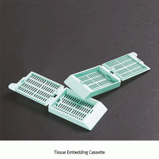 One-piece Tissue & Biopsy Cassette, with 35° angled Writing Surface Suitable for Automated Labeling Machines, 카바 일체형 티슈 & 바이옵시 카세트