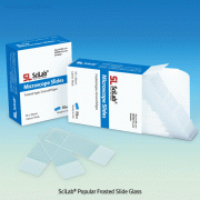SciLab® Popular Frosted Slide Glass, with 45° Ground Edges Made of Super White Glass, 45° 슬라이드 글라스, 마킹용