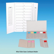 Wisd Slide Glass Cardboard Mailer, with Cover, 1, 2, 6, 20, -place Ideal for Holding Microscope Slides, Various Size, with Writing Area, 사각 카드보드 슬라이드 메일러