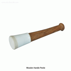 Wooden Handle Pestle, Porcelain Grinding Head, Non-autoclavable, 목재 손잡이 페슬