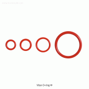 Allrubber® Silicon and Viton O-Rings, Red and Black, ID2.8~249.5mm, Autoclavable with Heat- / Cold- / Chemical- / Oil-Resistant, -50~230℃, 실리콘과 바이톤 오링