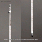 Glassco® USP-standard AS-class Serological-type Measuring Pipets, 0.1~25㎖ with Amber Stain Graduation, Individual Work- or Batch- Certification, 1mark, USP표준 AS급 메스(전량) 피펫