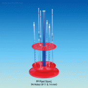 94-Hole PP Assembly Deluxe Rotary Pipet Stand, Autoclavable, Easy Cleaning with 2-Layer Rotary Plate, 125/140℃, PP 조립식 대용량 피펫 스탠드, 94-홀, 회전형