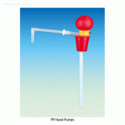 Burkle® PP Hand Pumps, with Telescopic Immerse-tube 4~20 Lit/min. with PVC Universal Adapter, Can be Used with Different Containers, Immerse Tube-Adjustable, 140℃, PP 핸드펌프