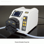 jiPumpTM Precise Peristaltic Pump Set, with Anti-corrosive PPS Module Pump Head & Silicone Tubing up to 600rpm, Flow Rate 0.03~3000㎖/min, Large-screen Color LCD Graphic Display, 정밀 액체 연동 펌프, 내부식/내화학성 헤드