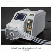 jiPumpTM Precise Micro Flow Peristaltic Pump Set, with Micro-/Multi-channel Pump Head, 1~4 Channel up to 300rpm, Flow Rate 0.005~45㎖/min, Large-screen Color LCD Graphic Display, 정밀 미량 액체 연동 펌프