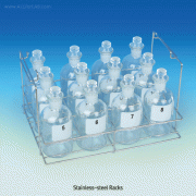 SciLab® B.O.D. Bottle Racks, for 60 & 300㎖ with 12-and 20-holes, Stackable, 스텐선 바틀 랙