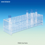 SciLab® PMMA Clear Racks, for Φ14~38mm Test Tubes with 12-/16-/30-/33-Hole, 투명 랙, 투명 PMMA 재질