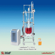 LaboRactorTM 5~100 Lit Classic Vacuum Reactor Set, with Jacketed Glass Vessel/Agitator/Frame/Glass Assembly with DN O-ring Flange / PTFE-Impeller & -Drainvalve, Digital 50~1000rpm, 5~100 Lit 자켓 글라스 진공 반응조 셋트