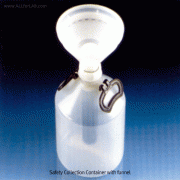VITLAB® PE/PP Safety Collection System, for Chemical-waste, 10 Lit with PE Funnel, Transparent, 폐기약품 안전수집장치(통), 폐기물 수집 / 폐기용
