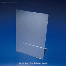 Azlon® Acrylic Safety Beta Radiation Shields, Thickness 10mm Angled for Comfortable Working Position, Shield Angle 15°/20° , 아크릴 베타 방사선 차폐막