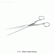 Bochem® Paper Scissors, for Cutting Paper, L175~300mm with Sharp-Sharp Tip, Stainless-steel 430, Finished Surface, Rustless, 페이퍼용 가위