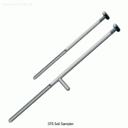 Burkle® Stainless-steel Soil Samplers, Good for Light Soil / Meadows / Lawns with Foot Bar, Overall L600 & L810mm, Chamber L300mm, 토양 채취용샘플러