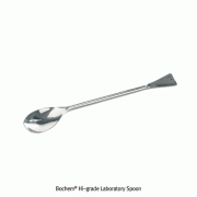 Bented/Large Spatula-Spoon, L210~500mm, Φ8mm-stem Made of Non-magnetic 18/10 Stainless-steel, 1400℃, 곡형/장형 스푼