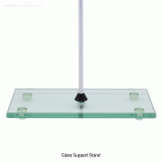 Glass Support Stand, Heat-treated, Rectangular, for Burette Clamp with Center-hole for Rod Φ10×h650mm, 4각 유리 스탠드