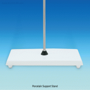 Porcelain Support Stand, Rectangular, for Burette Clamp with Center-hole for Rod Φ10×h650mm, 4각 자제 뷰렛 스탠드