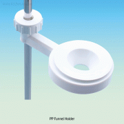 PP Funnel Holder, Fit to Φ8~Φ11mm Rod, for Φ25~Φ150mm Funnels  Made of Polypropylene(PP), -10℃~+125/140℃, PP 깔대기 홀더
