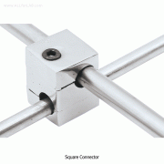 Square Connector, Φ12 & 14mm Grip, Zinc-diecasting for 90˚or 0 ~ 360˚angle Connection, Chrome-plated, 4각 커넥터