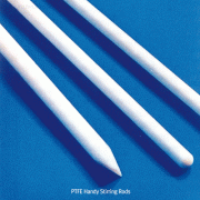 Cowie® PTFE Handy Stirring Rod, with Steel-core or Solid PTFE, Φ6/8×L200~400mm with Steel-core or Solid PTFE, -200℃~+280℃, Teflon 핸디 교반봉