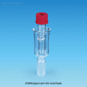 SciLab® DURAN glass Lubri-Stir-Guide/Seals, for Φ8 & Φ10mm shafts, 24/40 & 34/45 with Red PBT Opentop Screwcap & PTFE/Silicone O-ring Seal, 루부리 스터러 씰