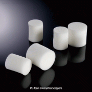 PE-foam Drosophila Stoppers, Sponge-Type, Disposable, Non-sterile for Vials(Φ25 & Φ28.5mm) and Bottles, 초파리 배양 베셀용 마개
