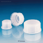 VITLAB® PP Screwcaps, GL18 ~ GL63 with Moulded-in Sealing Ring, 0℃~+125/140℃, PP 스크류 캡