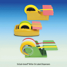 SciLab® Write-On Label Dispensers, for Label Tape 1-/2-/3-Roll with Steel Platform & Pad, 라벨 디스펜스, 테이프의 커팅과 글을 쓰기 쉬움